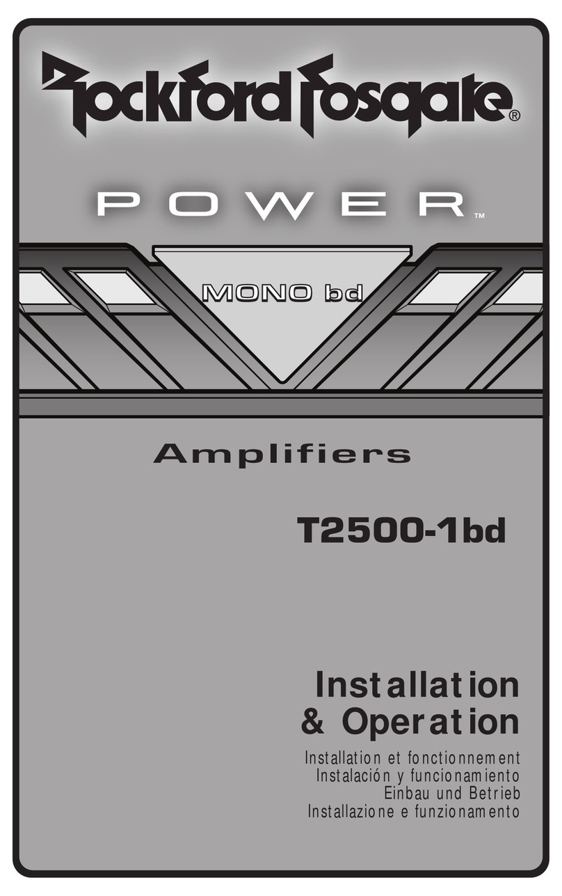 Rockford Fosgate T2500-1bd CP Installation & operation