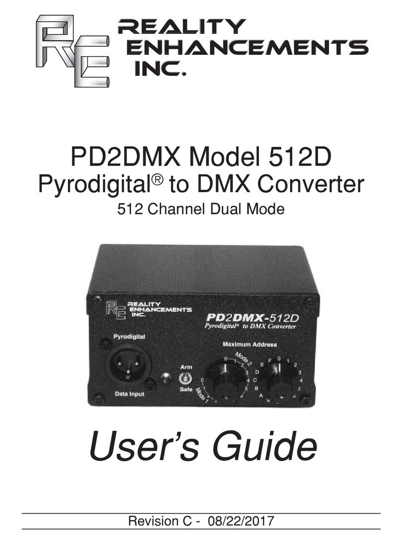 Reality Enhancements PD2DMX-512D User manual