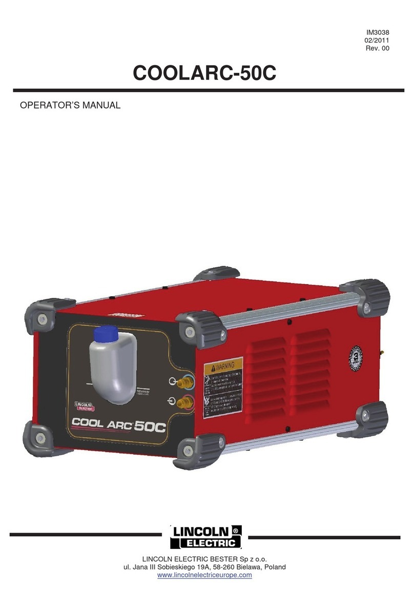 Lincoln Electric COOLARC-50C Operator's manual Lincoln Electric COOLARC-50C Operator's manual