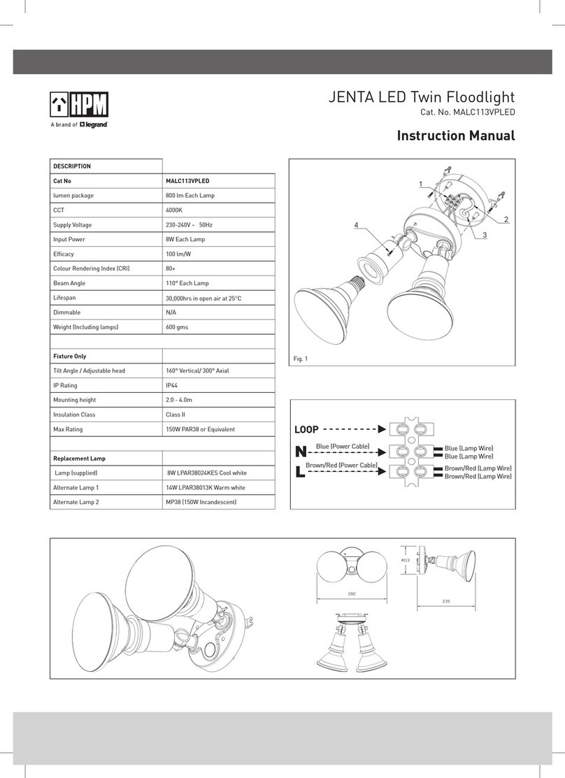 LEGRAND HPM JENTA MALC113VPLED instruction manual