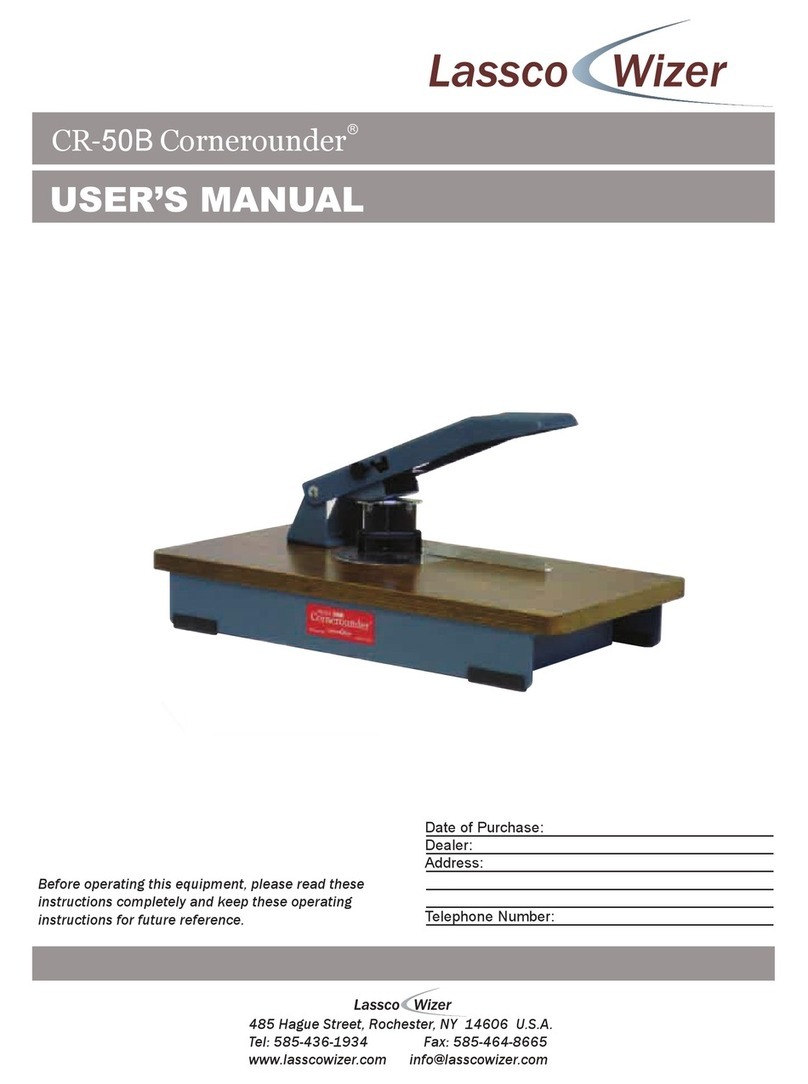 Lassco Wizer Cornerounder CR-50B User manual