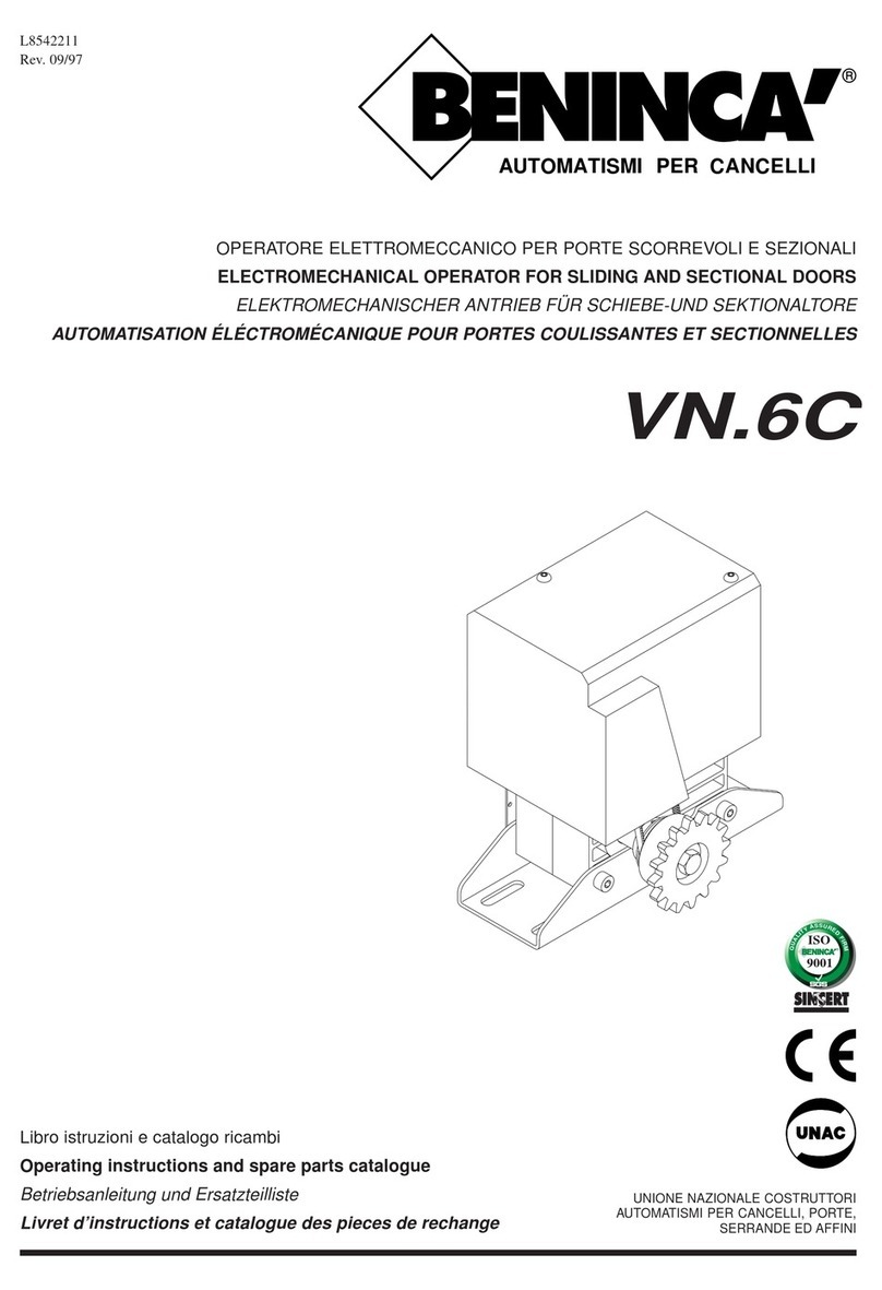 Beninca VN.6C Installer manual