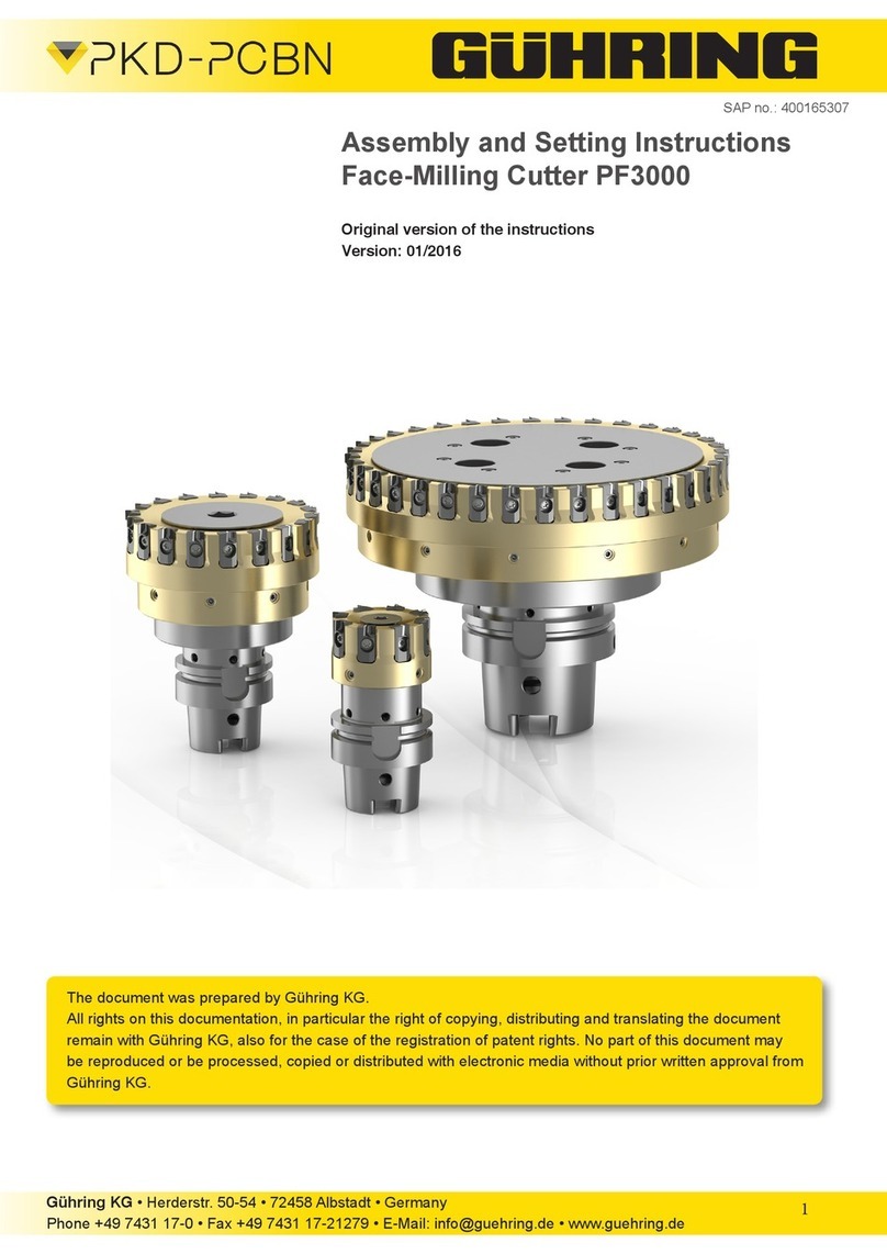 Guhring PF3000 User instructions