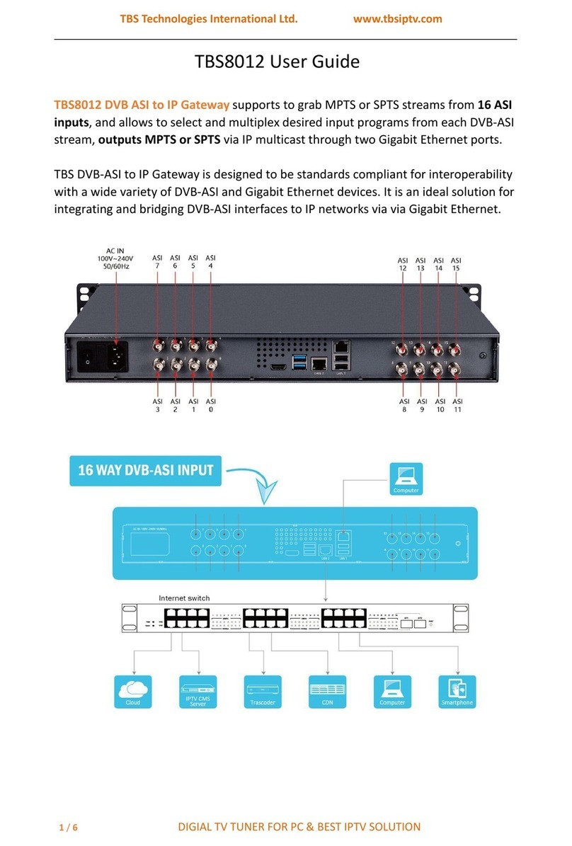 TBS technologies TBS8012 user guide TBS technologies TBS8012 user guide