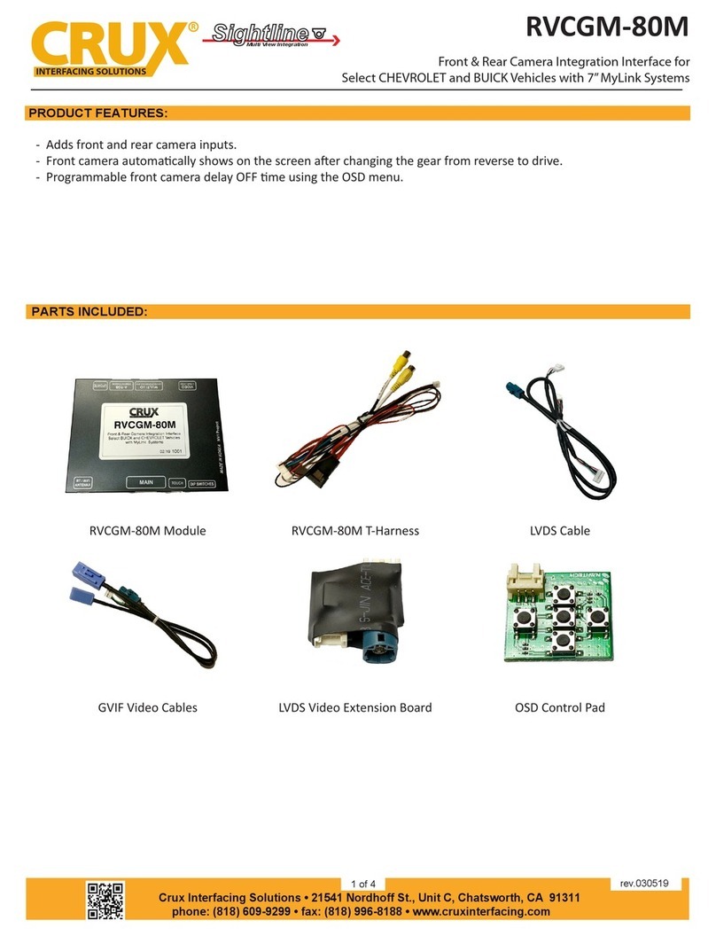 Crux RVCGM-80M User manual