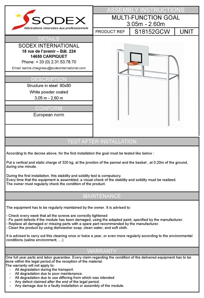 SODEX S18152GCW Assembly instructions