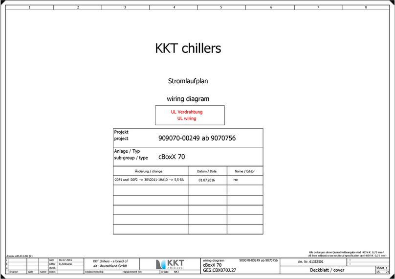 KKT chillers cBoxX 70 Wiring diagram