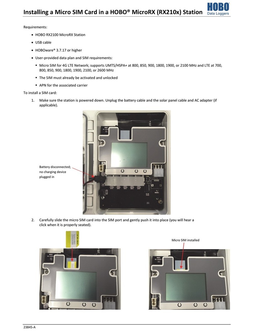 Hobo MicroRX RX210 Series User manual Hobo MicroRX RX210 Series User manual
