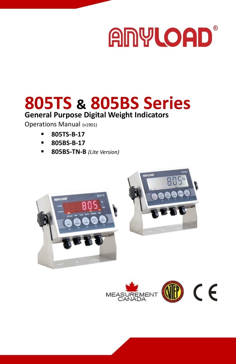 Anyload 805TS Series Operation manual
