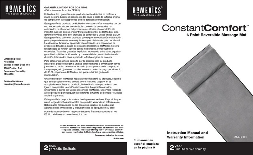 HoMedics ConstantComfort MM-3000 Instruction Manual
