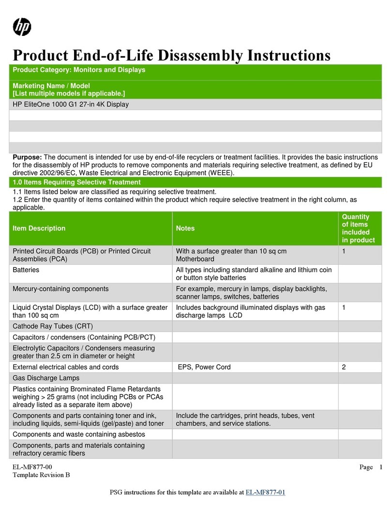 HP EliteOne 1000 G1 Installation instructions