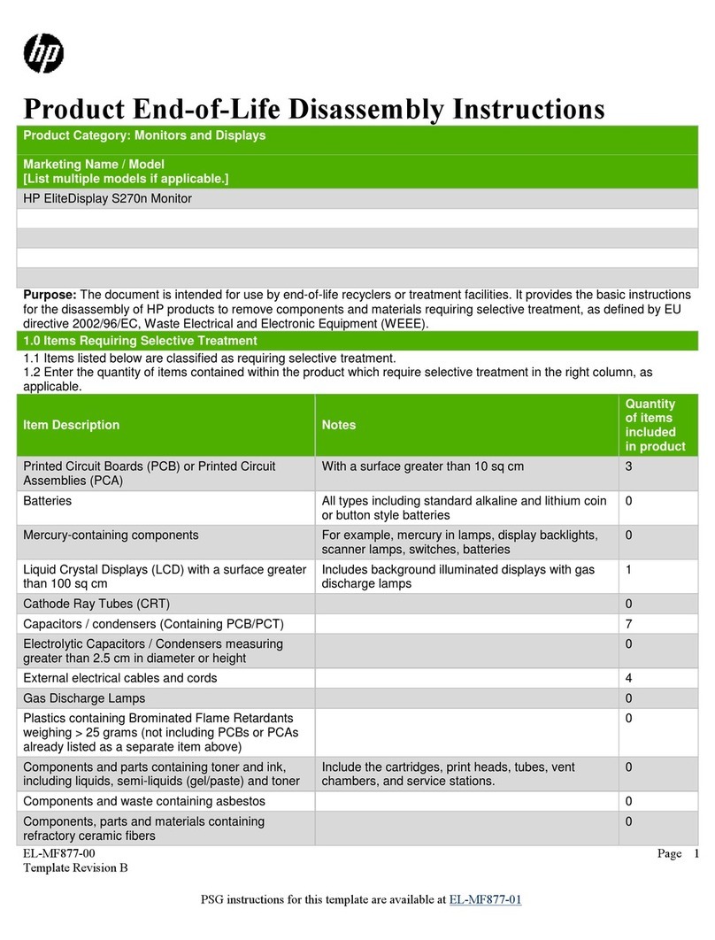 HP EliteDisplay S270n Installation instructions