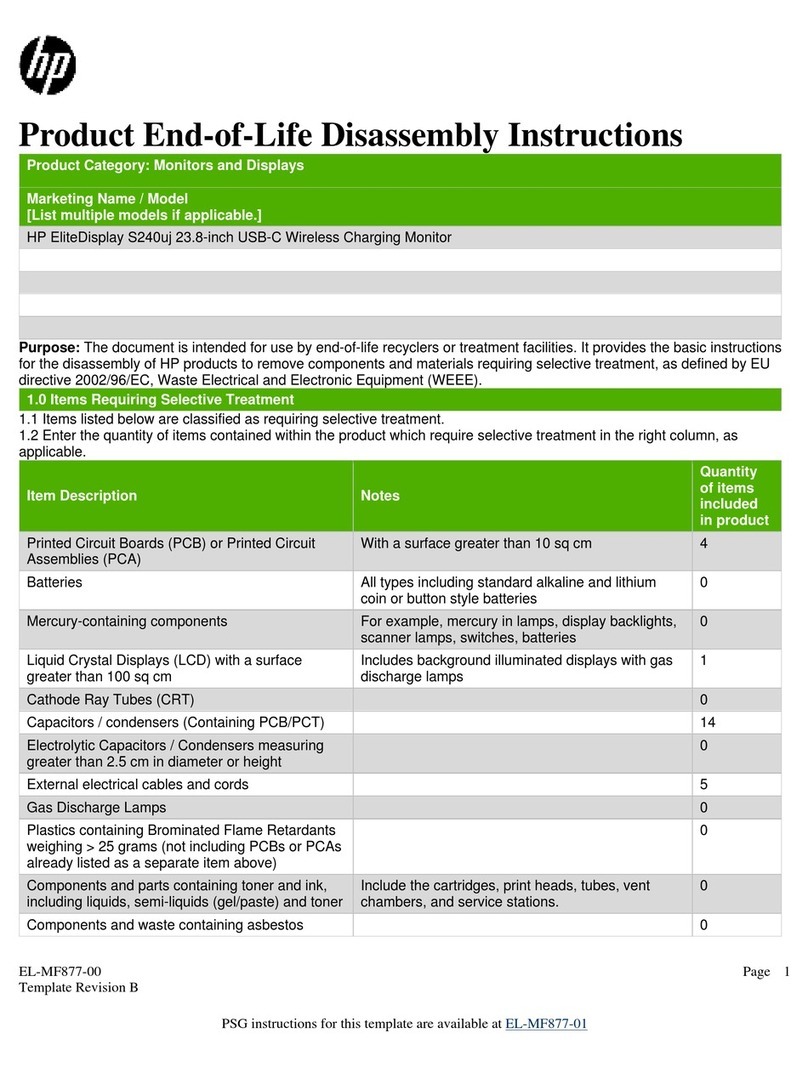 HP EliteDisplay S240uj Installation instructions