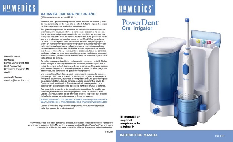 HoMedics PowerDent HD-IRR instruction manual