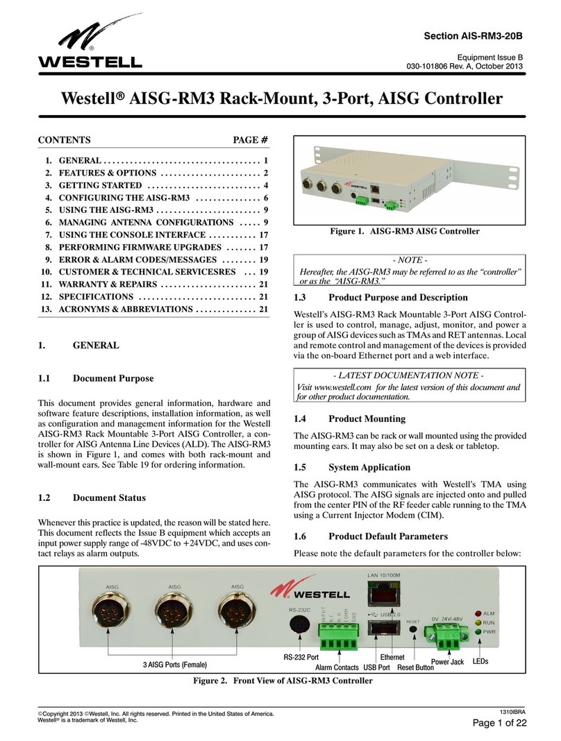 Westell AISG-RM3 manual