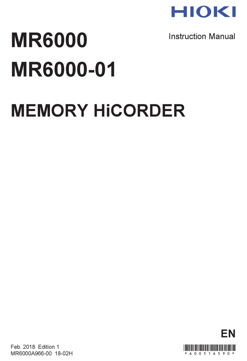 Hioki Memory HiCorder MR6000 instruction manual