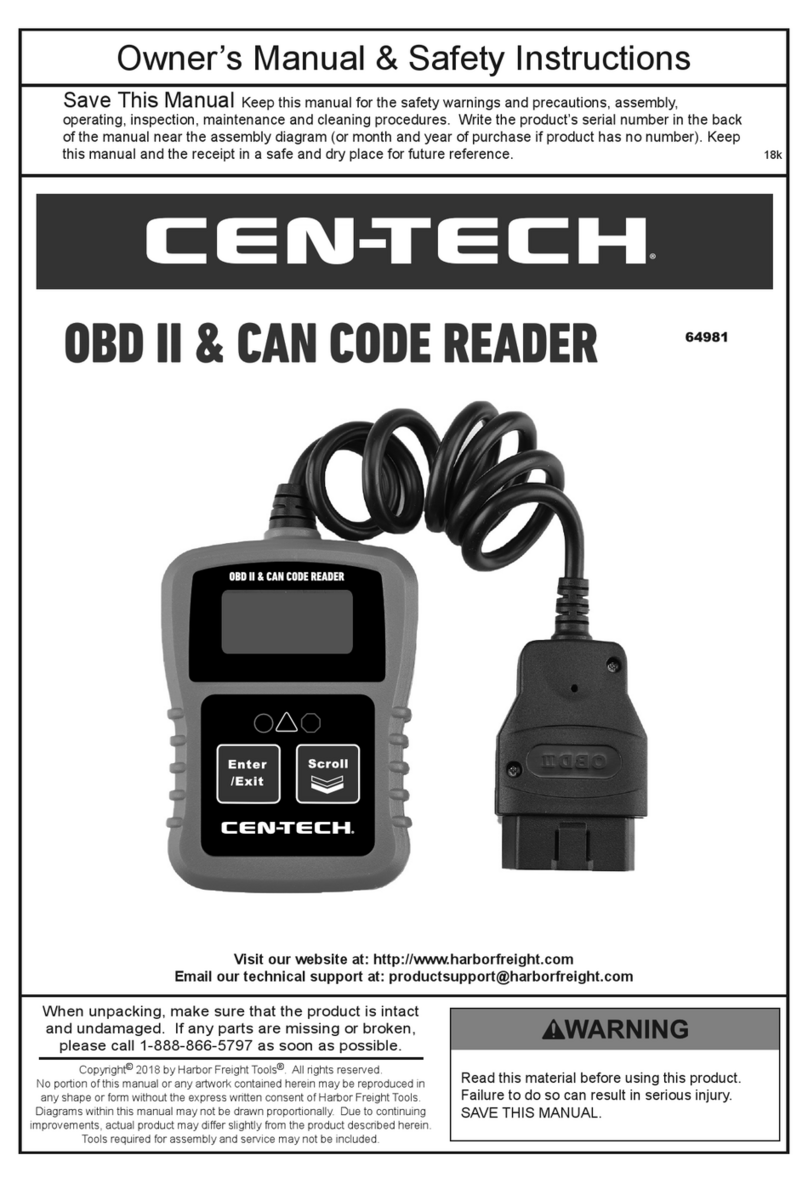 Centech 64981 Owner's manual & safety instructions