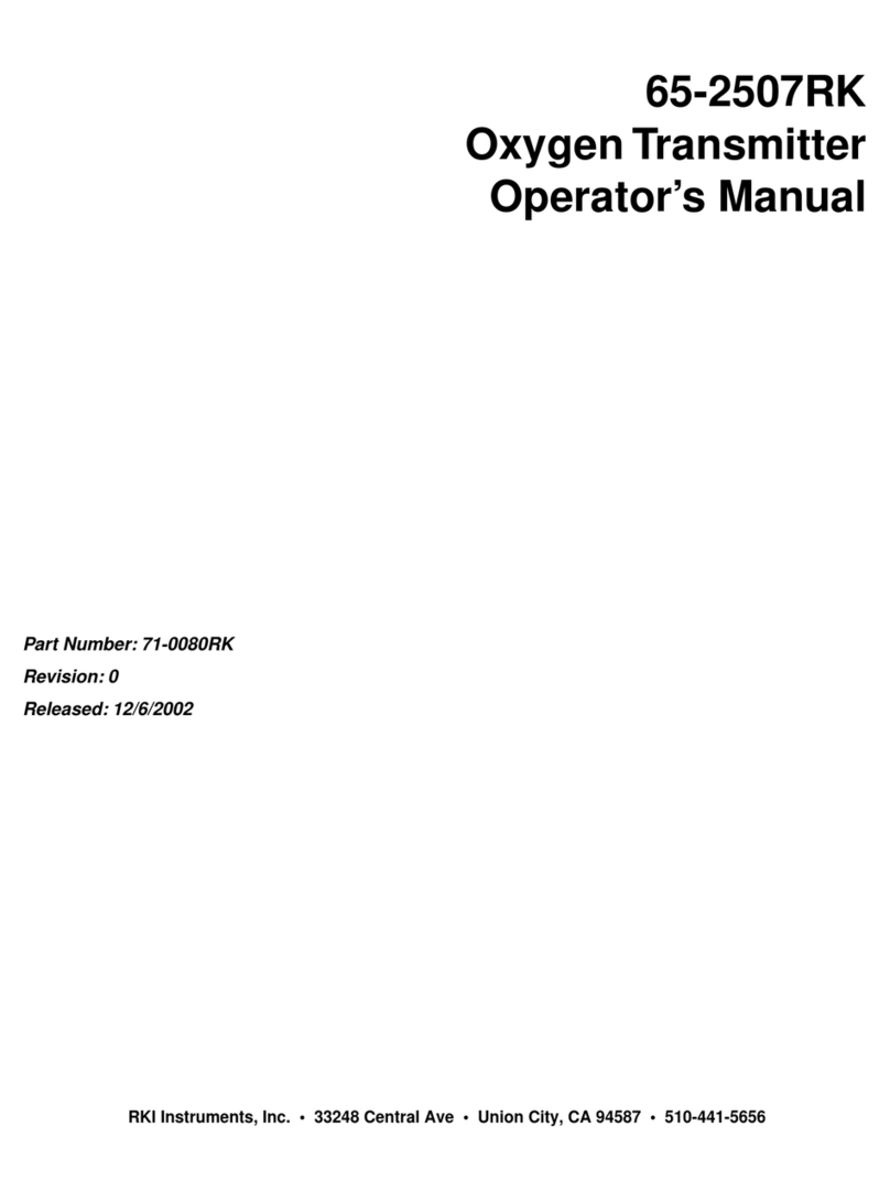 RKI Instruments 65-2507RK User manual