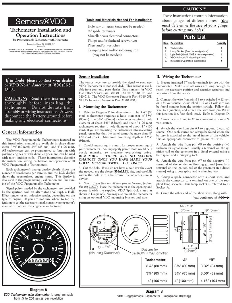 Siemens VDO User manual Siemens VDO User manual