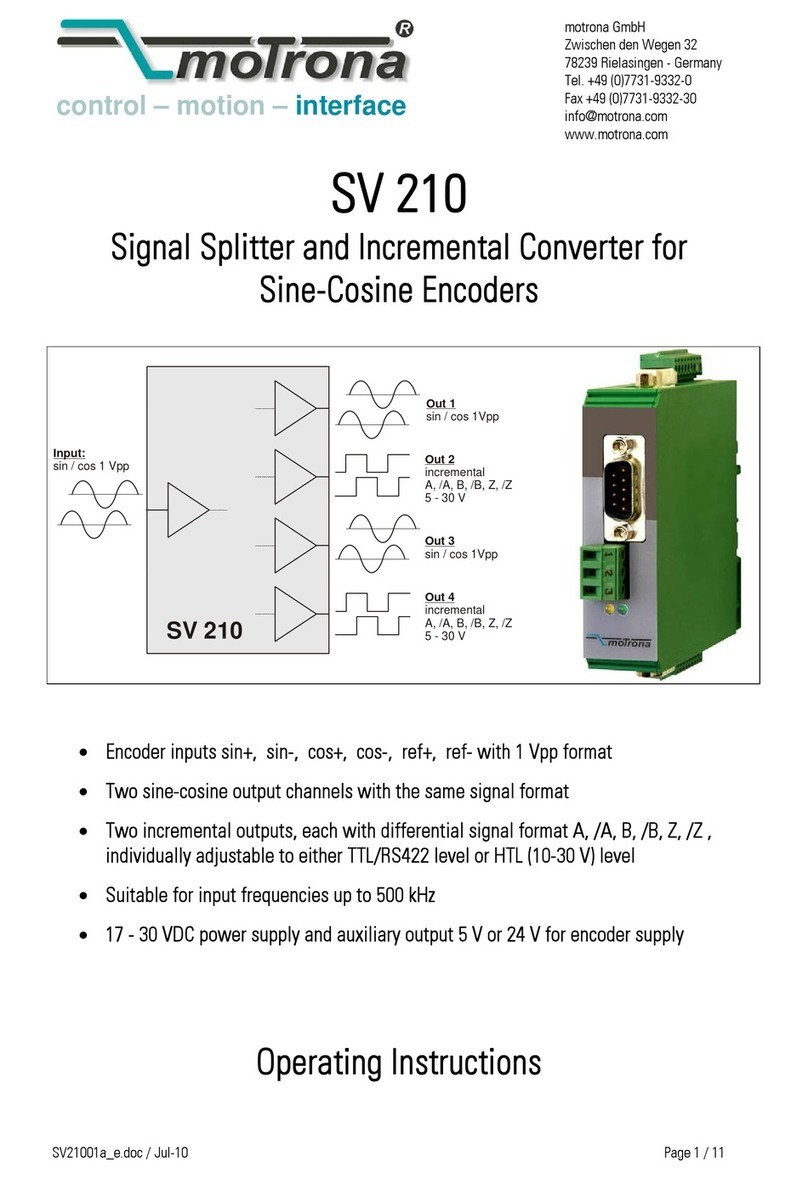 Motrona SV 210 operating instructions