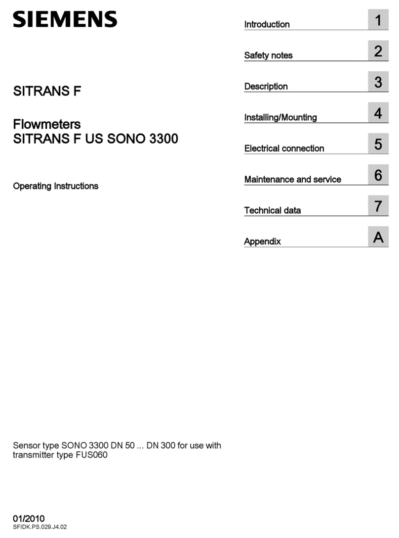 Siemens Sitrans F Series User manual