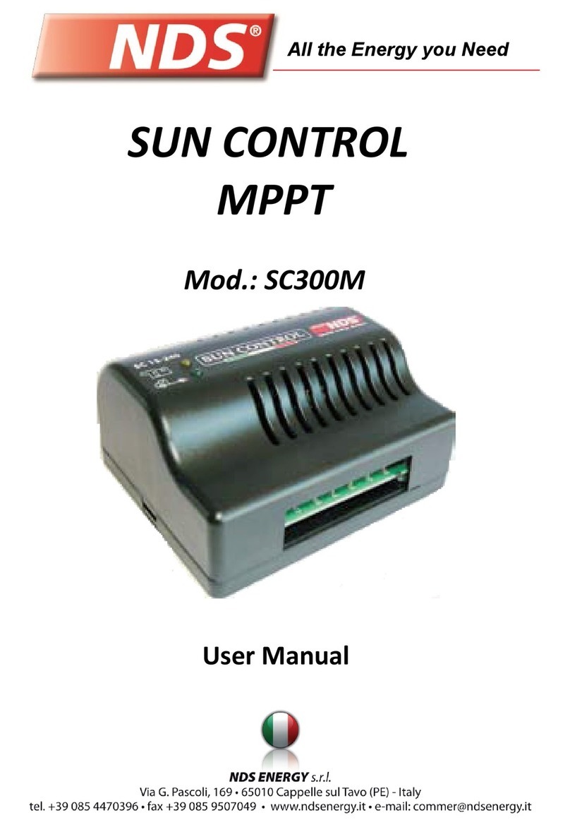 NDS SUN CONTROL MPPT User manual