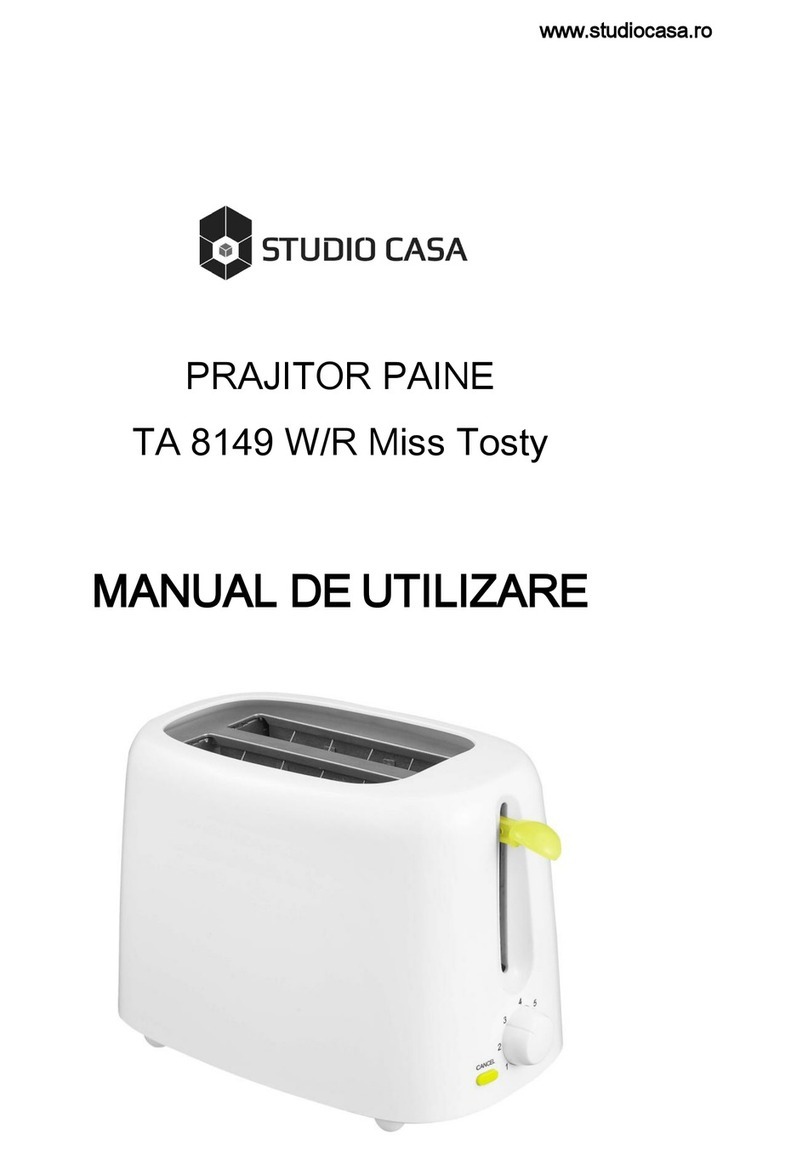 studio casa TA 8149 W/R Miss Tosty instruction manual