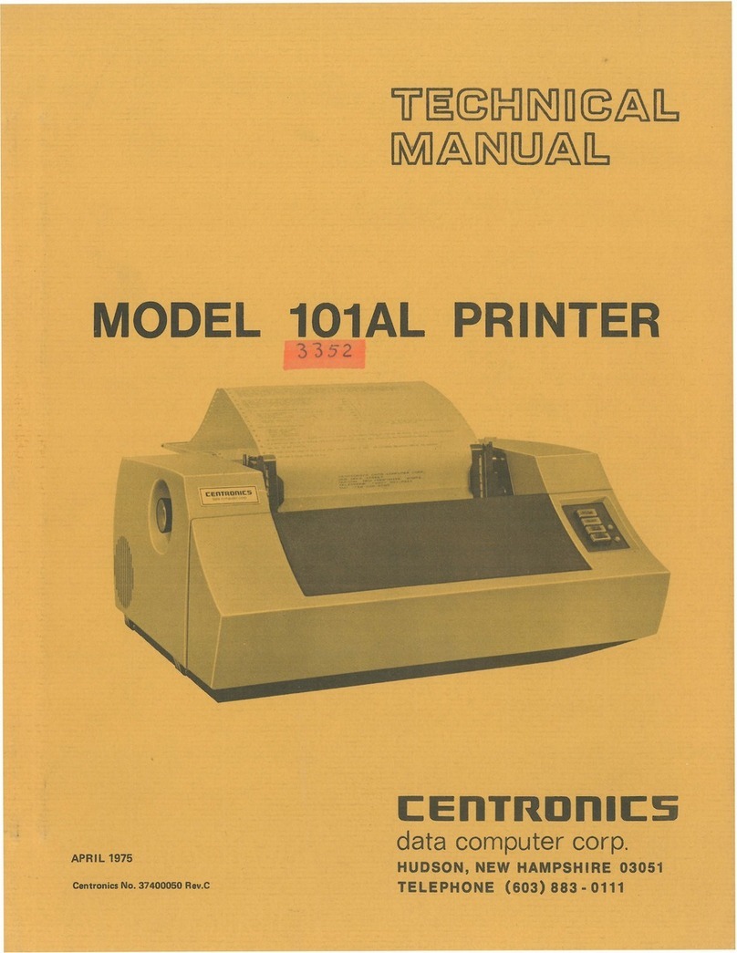 Centronics 101AL User manual