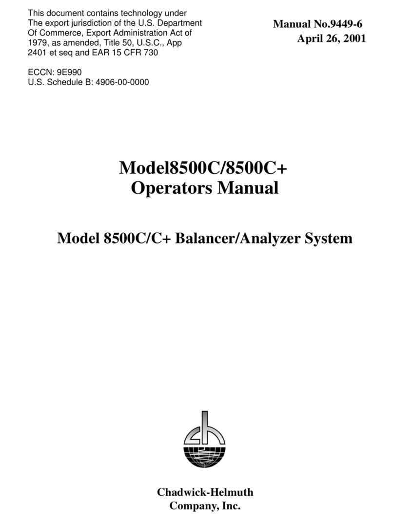 Chadwick-Helmuth 8500C Operator's manual
