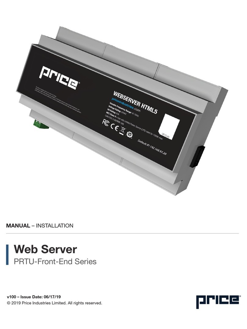 Price PRTU-Front-End Series manual