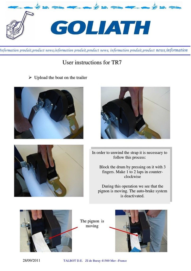 goliath TR7 User instructions