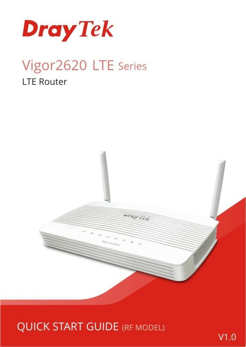 Draytek Vigor2620 Series quick start guide