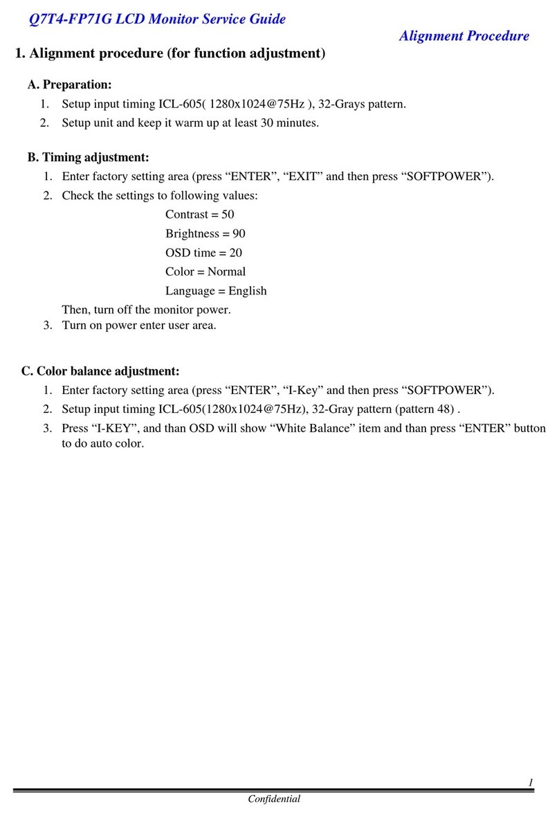 BenQ Q7T4-FP71G User manual
