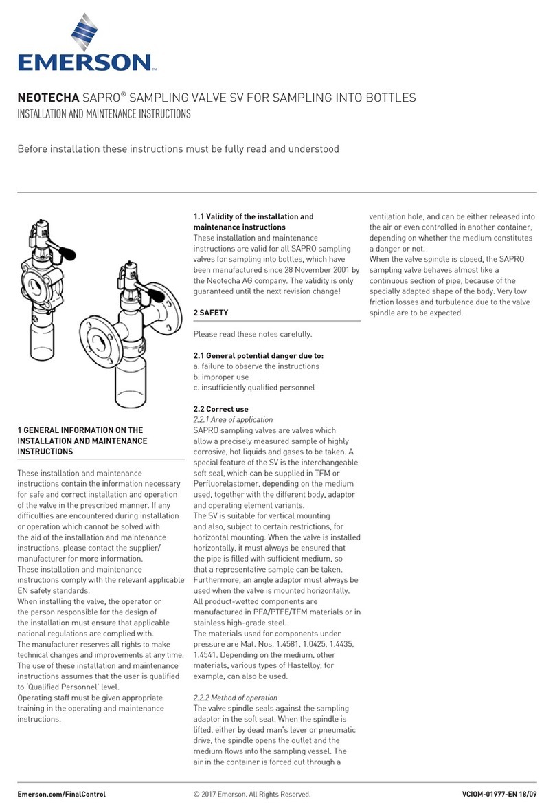 Emerson Neotecha Sapro User manual Emerson Neotecha Sapro User manual