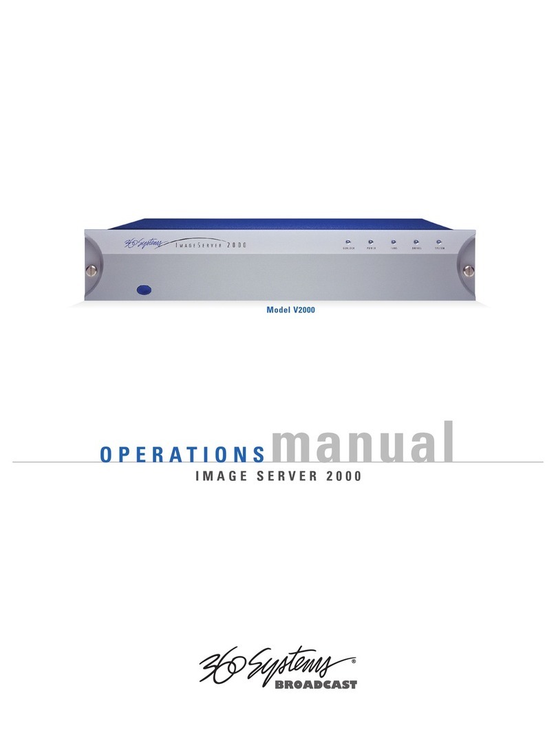 360 Systems V2000 Series Operation manual