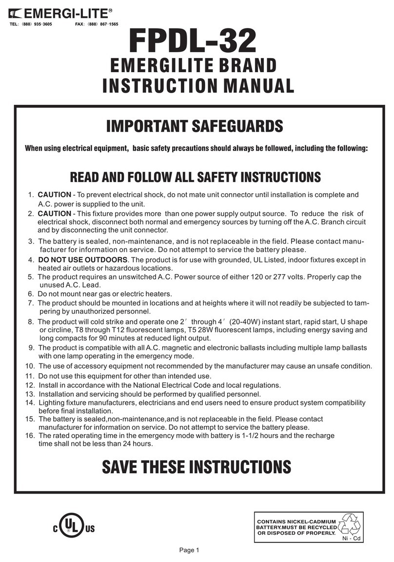 Emergi-Lite FPDL-32 instruction manual Emergi-Lite FPDL-32 instruction manual