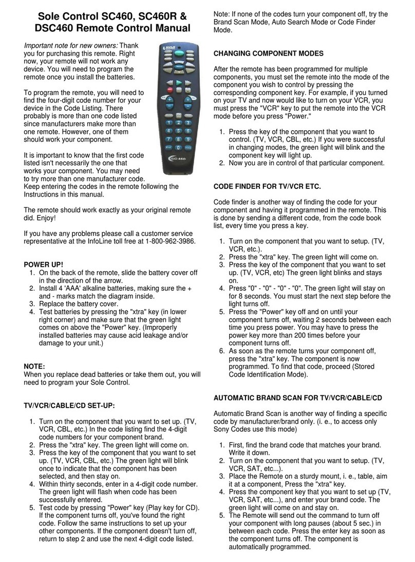 Sole Control SC460 manual