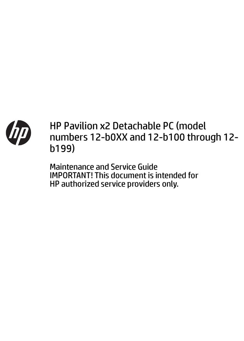 HP Pavilion x2 12-B100 Maintenance and service guide HP Pavilion x2 12-B100 Maintenance and service guide