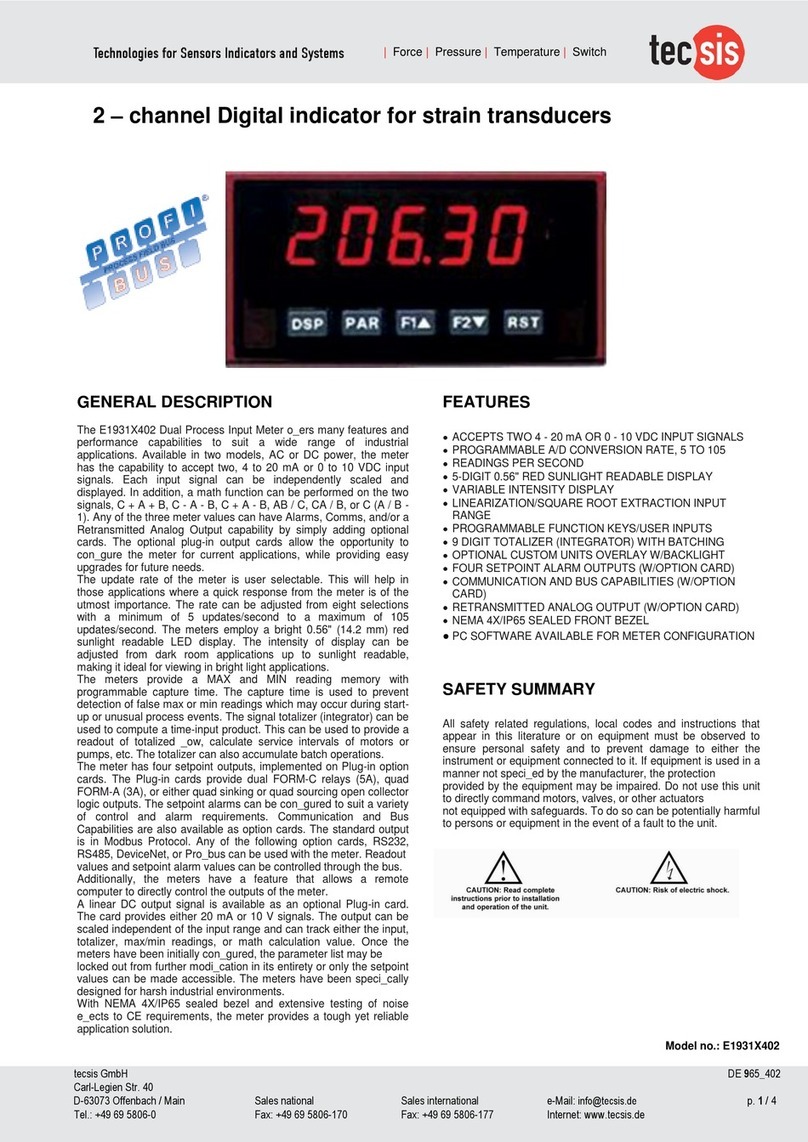 Tecsis E1931X402 manual