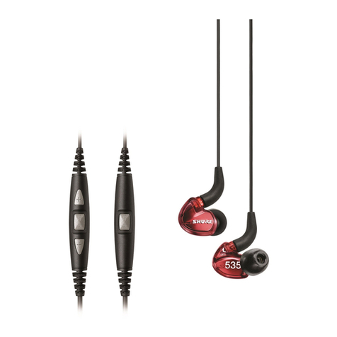 Shure Sound Isolating Series User manual