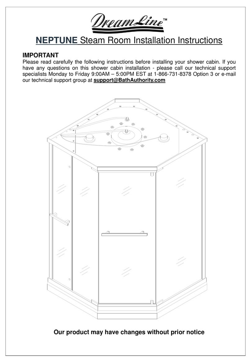 Bath Authority DreamLine Neptune installation instructions