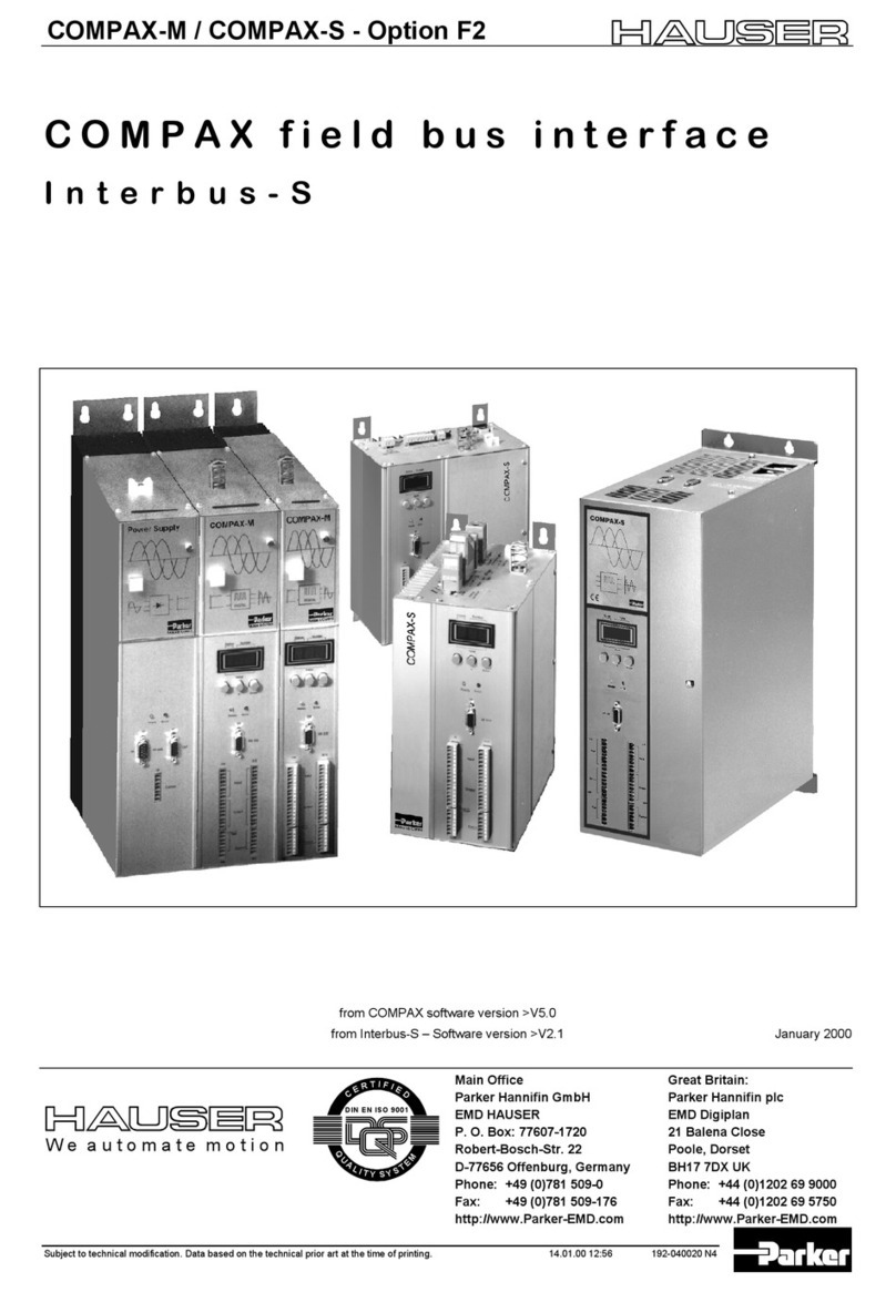 Parker Hauser COMPAX-M Series Interface manual