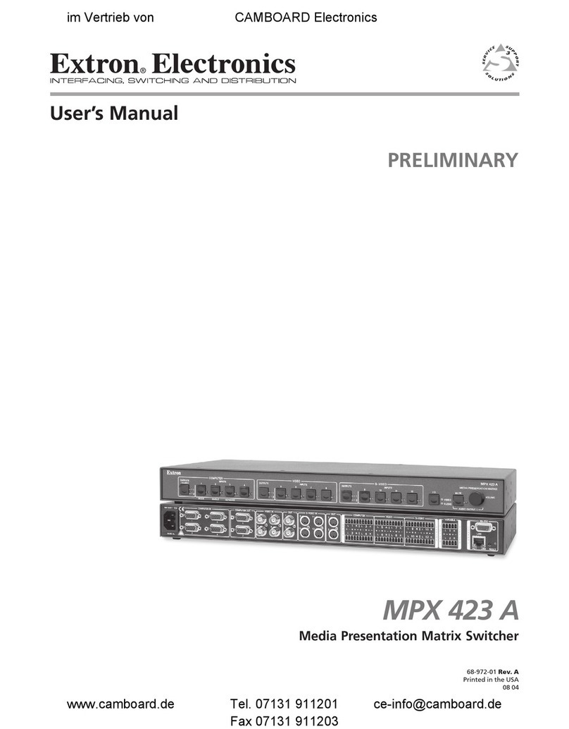Extron electronics MPX 423 A User manual