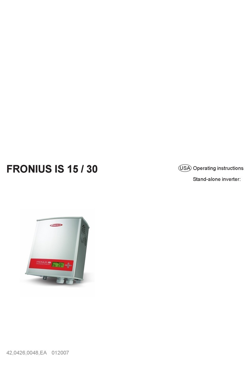 FRO­NIUS FRONIUS IS 15 User manual