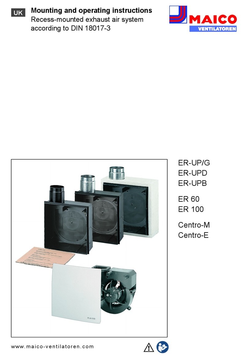 Maico ER-UP/G Mounting and operating instructions