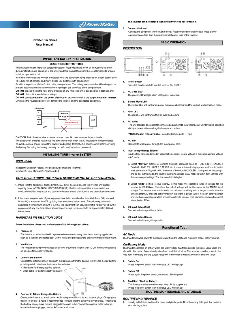 PowerWalker 650 SW user manual