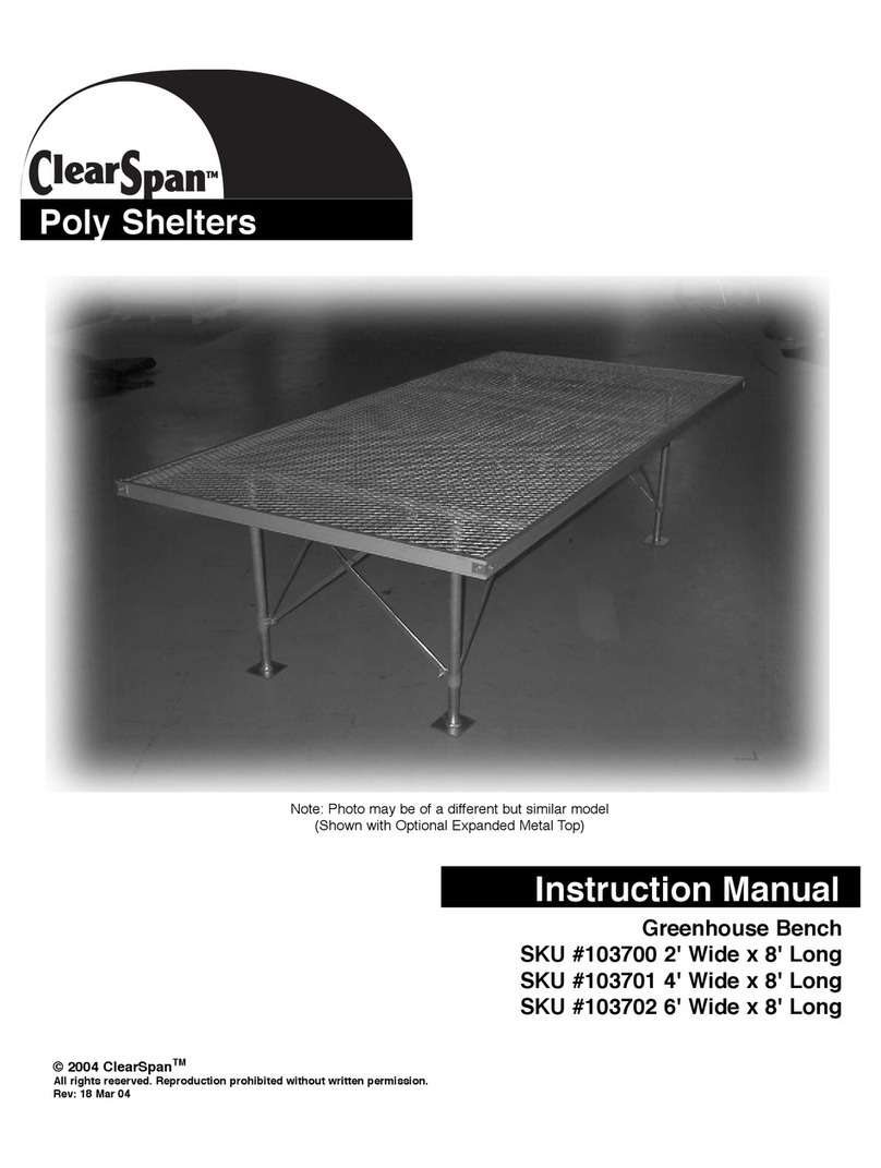 ClearSpan 103702 instruction manual