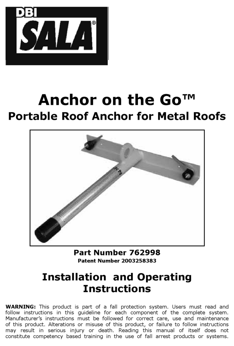 DBI SALA Anchor on the Go Installation and operating instructions