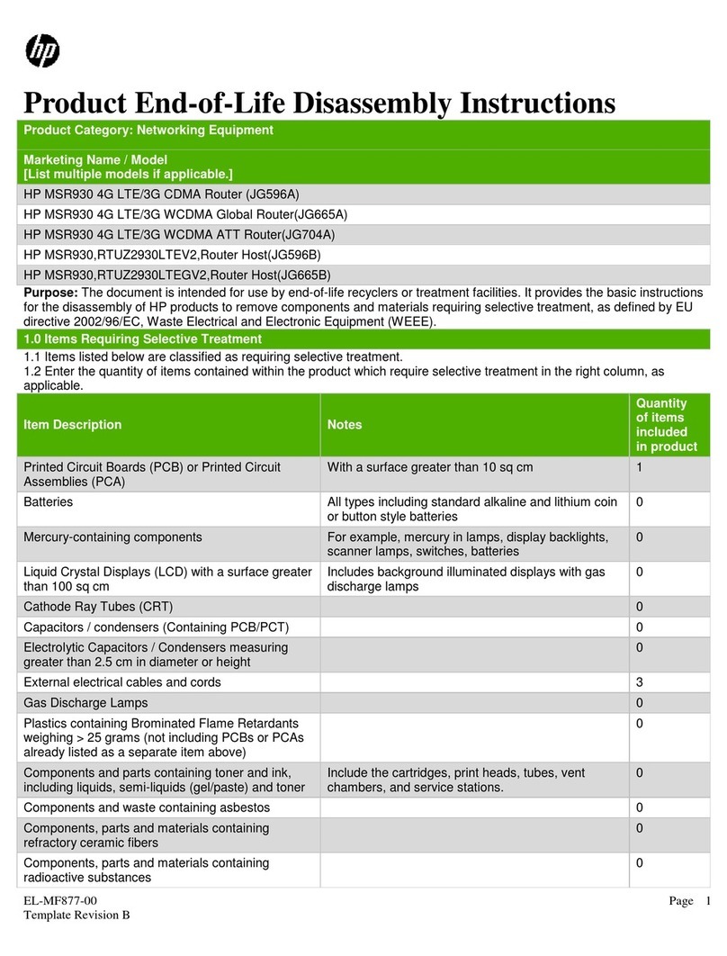 HP MSR930 Series Assembly instructions