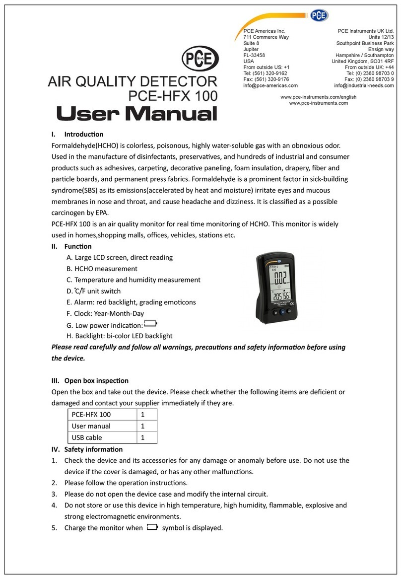 PCE Health and Fitness PCE-HFX 100 user manual